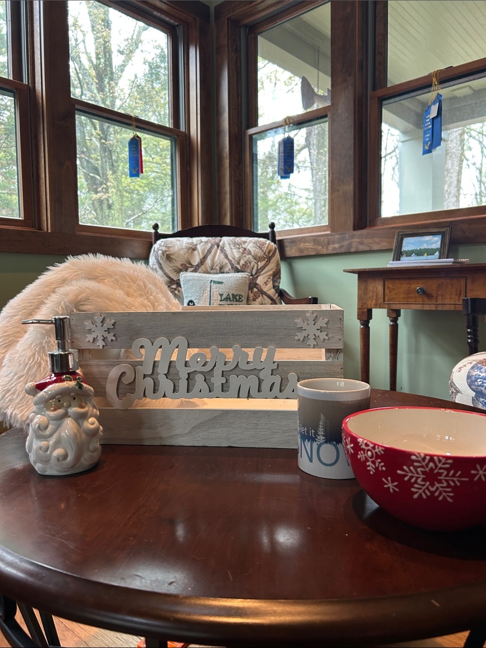 Christmas bundle! Rustic box, soap dispenser, stocking, and kitchenware